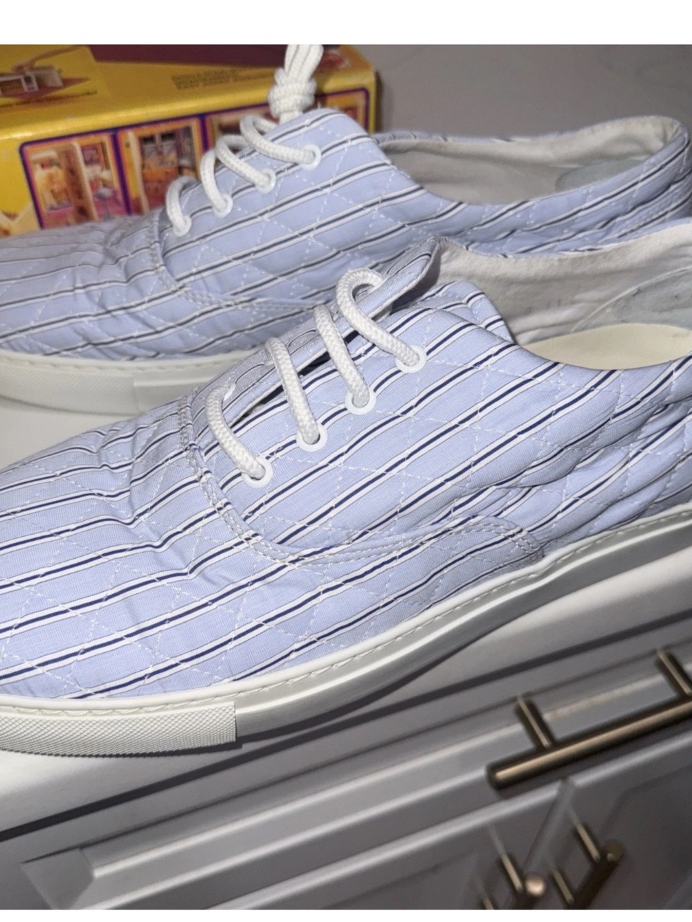 Rare  Comme Des Garcons SHIRT Men’s Stripes Sneakers 11.5